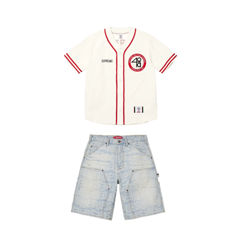 Supreme x 40 Acres Jersey & Denim Short Set
