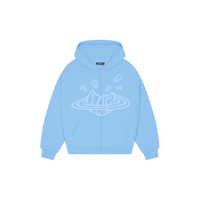 Broken Planet Market Sky Blue Zip Up Hoodie Sky Blue