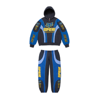 Supreme x Fox Racing Zip Up Hooded Tracksuit Navy