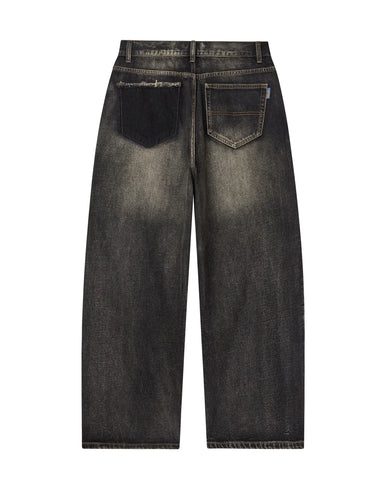 Vale Thrashed Denim Jeans (Black)