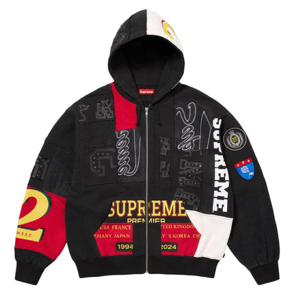 Supreme Patchwork Zip-Up Hoodie
