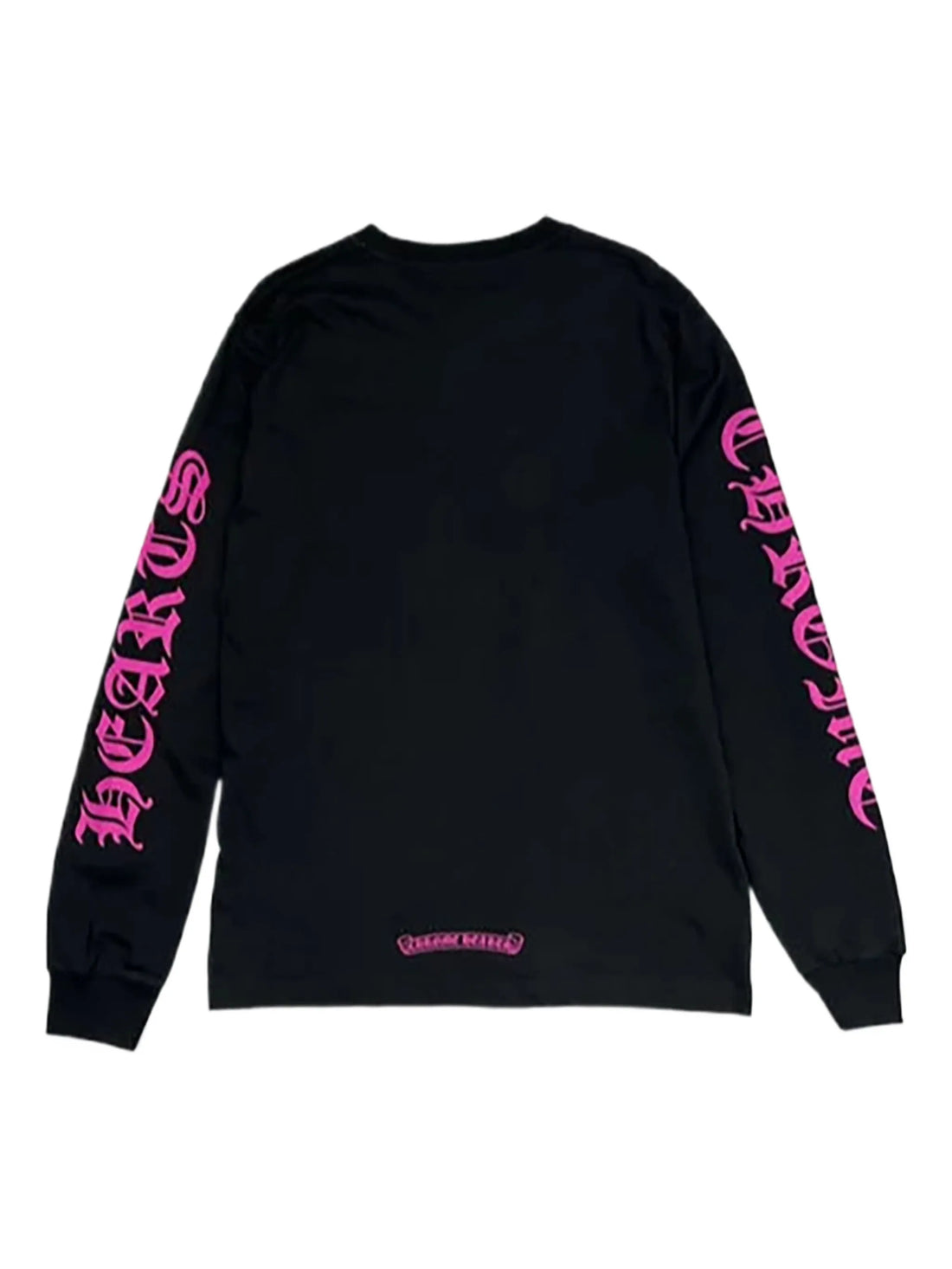 Chrome Hearts Pocket Black & Pink Neck Logo Longsleeve T-Shirt