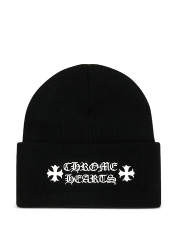 Chrome Hearts Logo Embroidered Beanie Black