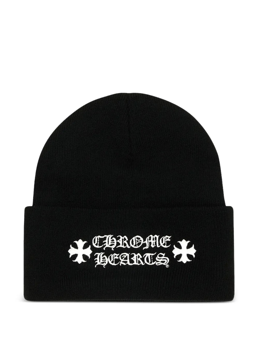 Chrome Hearts Logo Embroidered Beanie Black