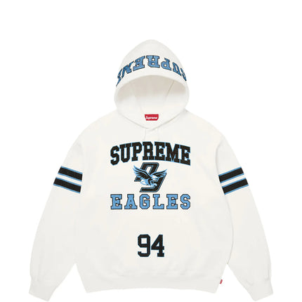 Supreme Rhinestone Eagle Hooded Sweatshirt White