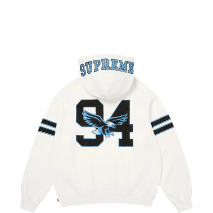 Supreme Rhinestone Eagle Hooded Sweatshirt White