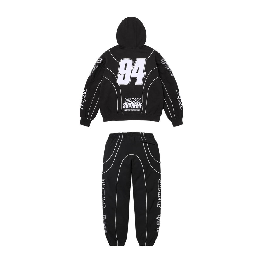 Supreme x Fox Racing Zip Up Hooded Tracksuit Black