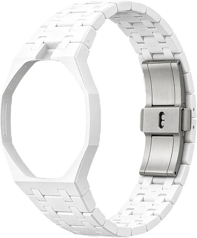 Ceramic Watch Strap For  AP Royal Pop x Swatch 'Huit Blanc' - White