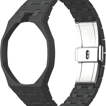 Ceramic Watch Strap For AP Royal Pop x Swatch 'Ocho Negro' - Black