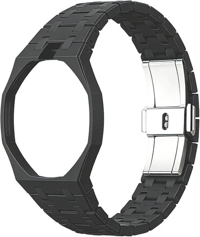 Ceramic Watch Strap For AP Royal Pop x Swatch 'Ocho Negro' - Black