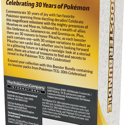 Pokémon TCG 30th Celebration 6-Pack Booster Bundle