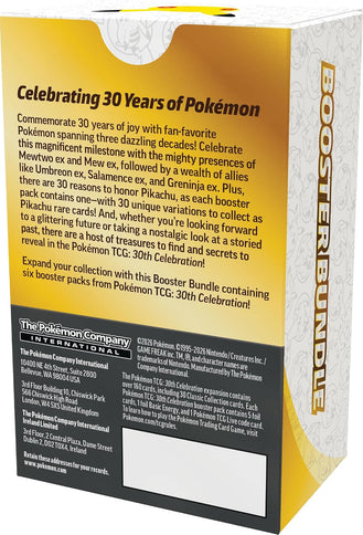 Pokémon TCG 30th Celebration 6-Pack Booster Bundle