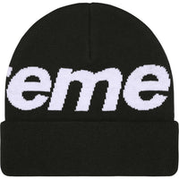Supreme Big Logo Beanie Black