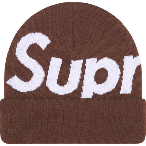 Supreme Big Logo Beanie Brown
