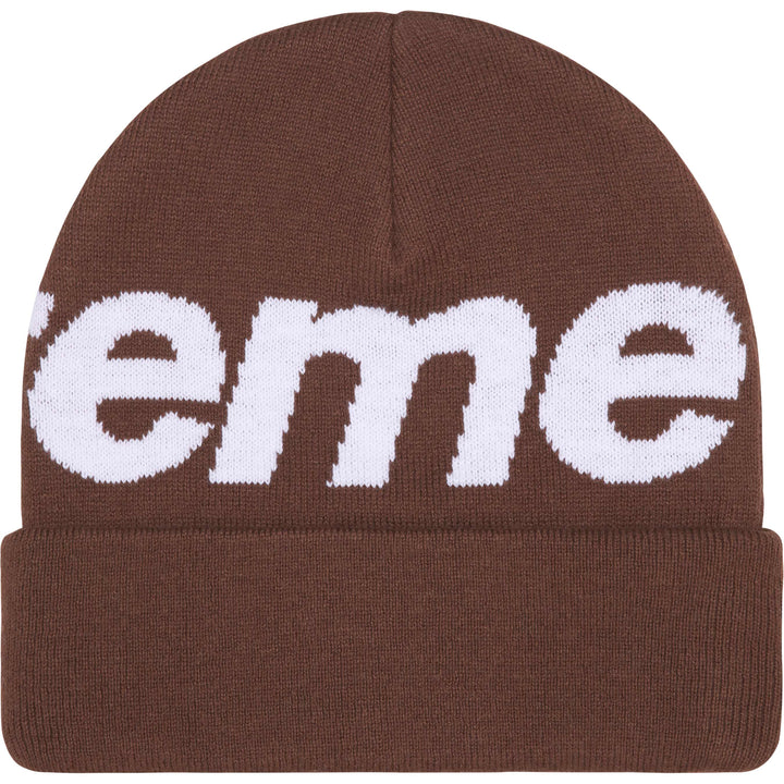Supreme Big Logo Beanie Brown