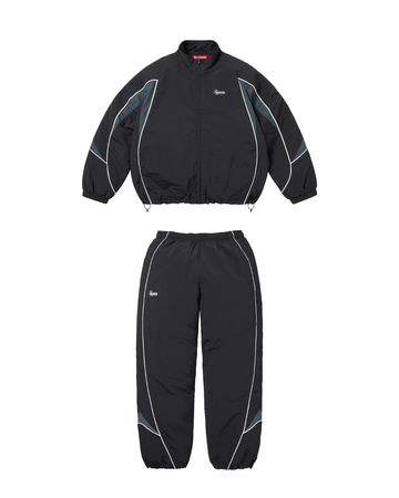 Supreme Contrast Piping Tracksuit “Black”