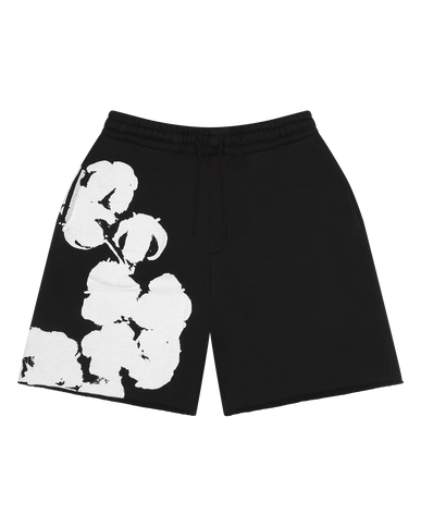 Denim Tears Biggie Cotton Wreath Sweat Shorts Black