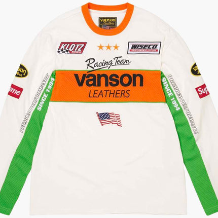 Supreme Vanson Leathers L/S Top White