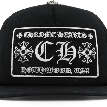 Chrome Hearts CH Hollywood Trucker Hat Black/Black