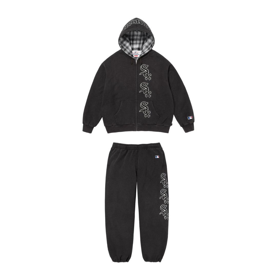 Supreme x Chicago White Sox Zip Up Tracksuit Black