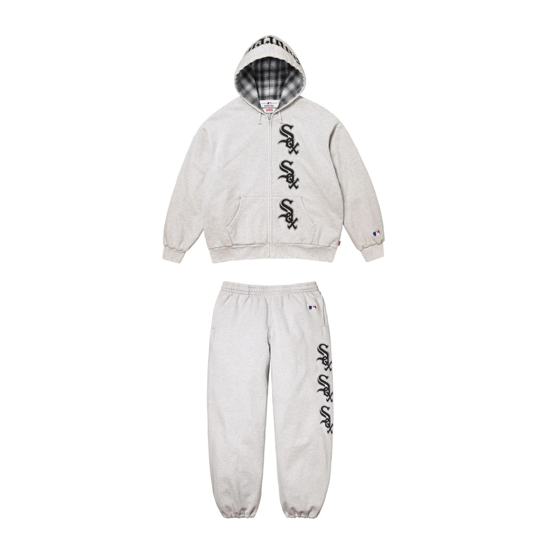 Supreme x Chicago White Sox Zip Up Tracksuit Ash Grey