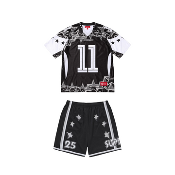 Supreme SS25 Star Jersey and SS25 Stars Short Set Black