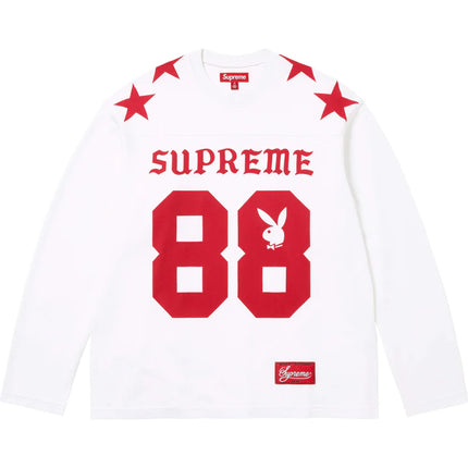 Supreme Playboy L/S Football Top White