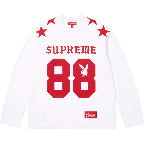 Supreme Playboy L/S Football Top White