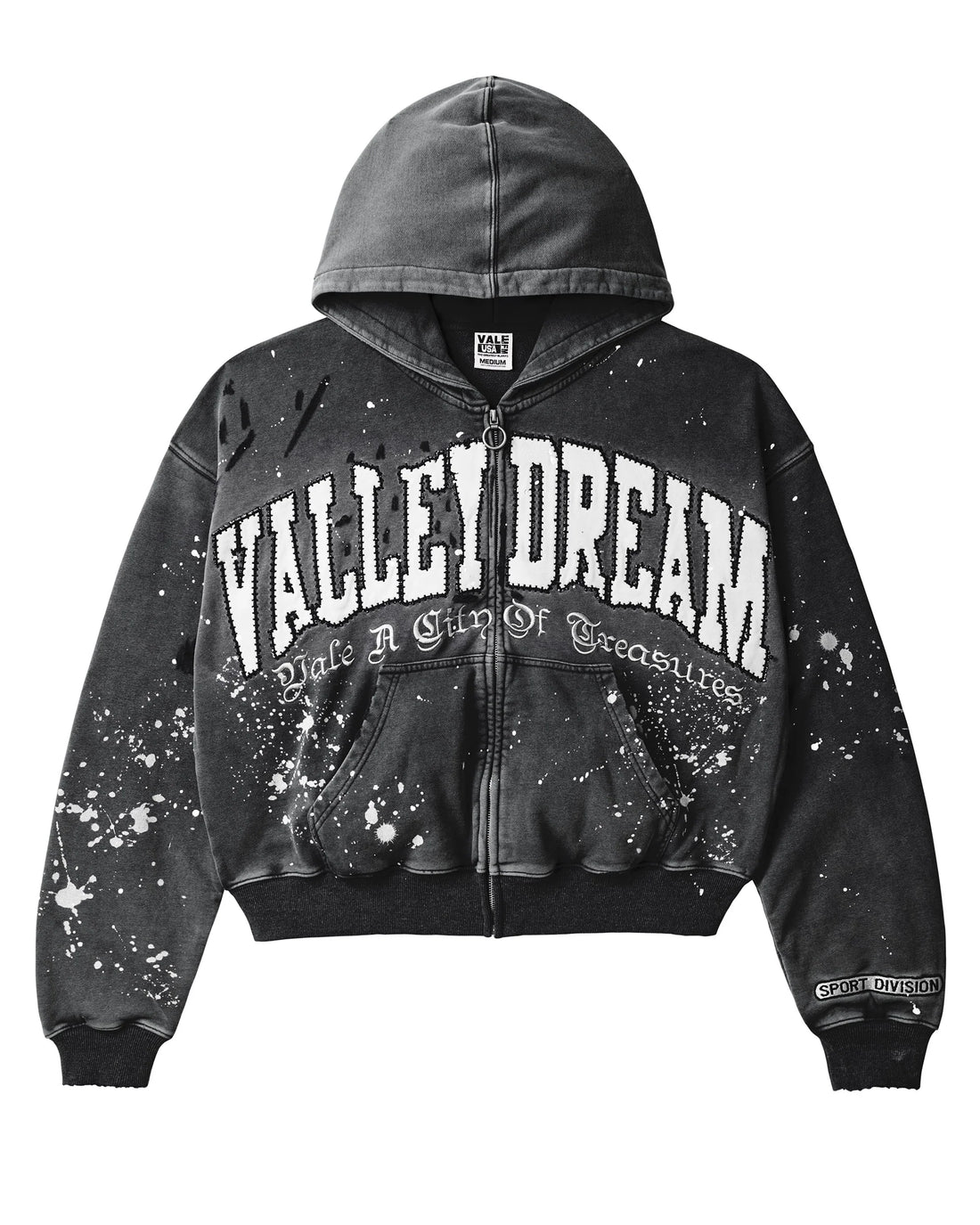 Vale Forever Paint Zip Up Hoodie 'Black'