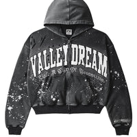 Vale Forever Paint Zip Up Hoodie 'Black'