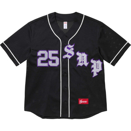 Supreme Old English Baseball Jersey 'Black'