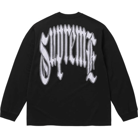 Supreme Intarsia Sleeve L/S Top Black