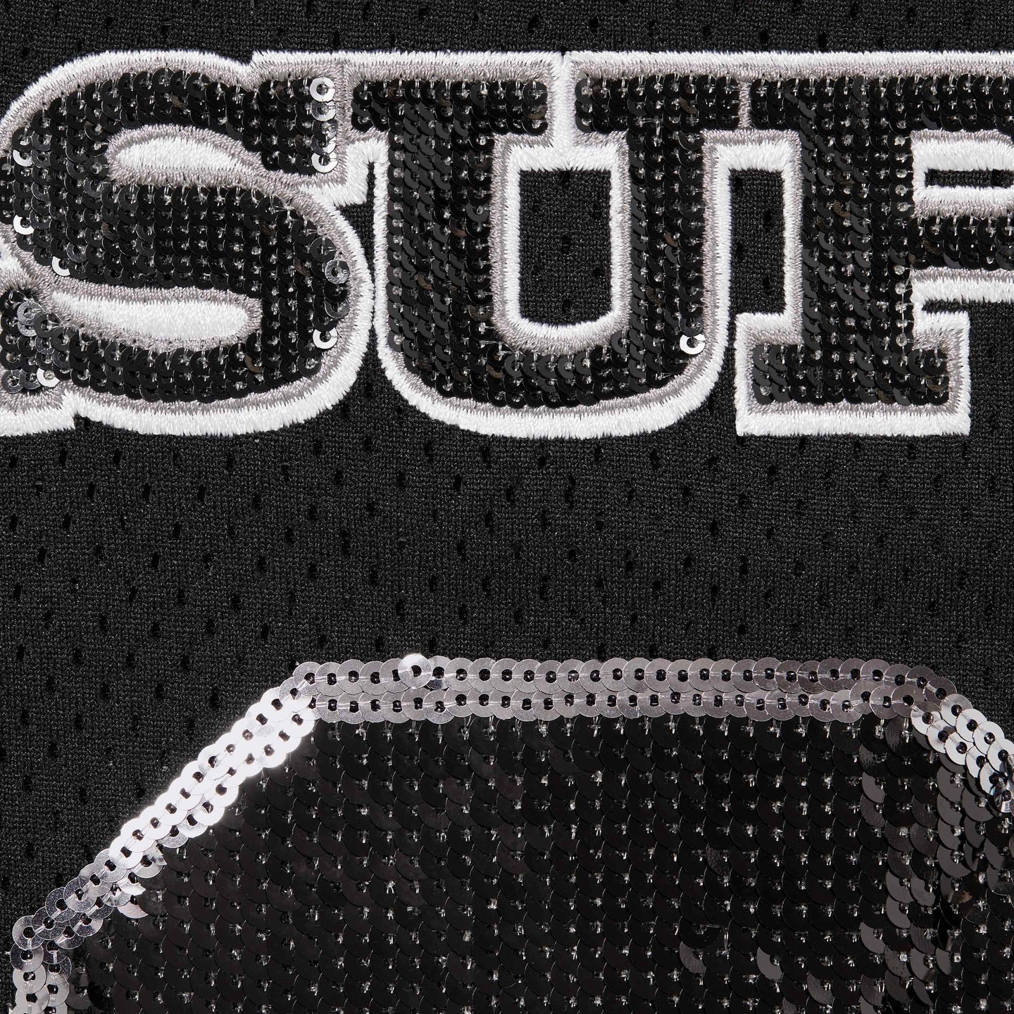 Supreme Sequin Football Jersey Black – INSTAKICKSZ LTD