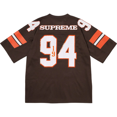 Supreme Sequin Football Jersey Brown