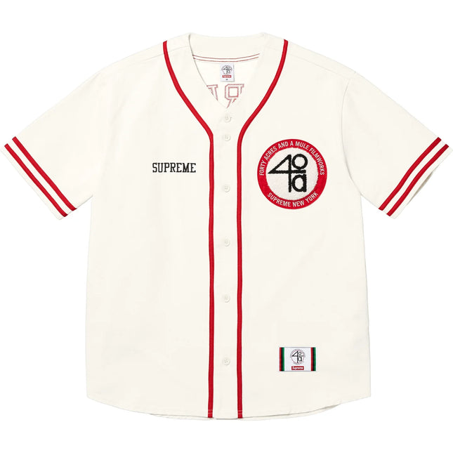 トップス Supreme 40Acres Baseball Jersey Natural Supreme x 40 Acres Twill Baseball Jersey 'Natural' – INSTAKICKSZ LTD