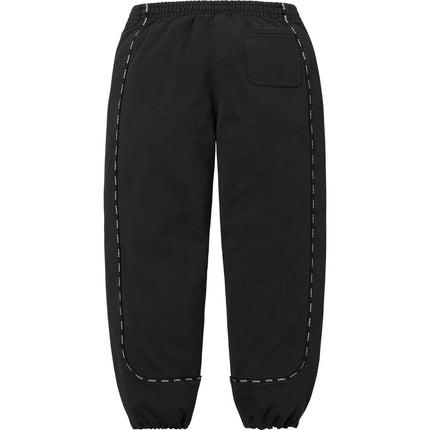 Supreme Piping Zip Up Hooded Tracksuit Black
