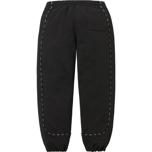 Supreme Piping Zip Up Hooded Tracksuit Black