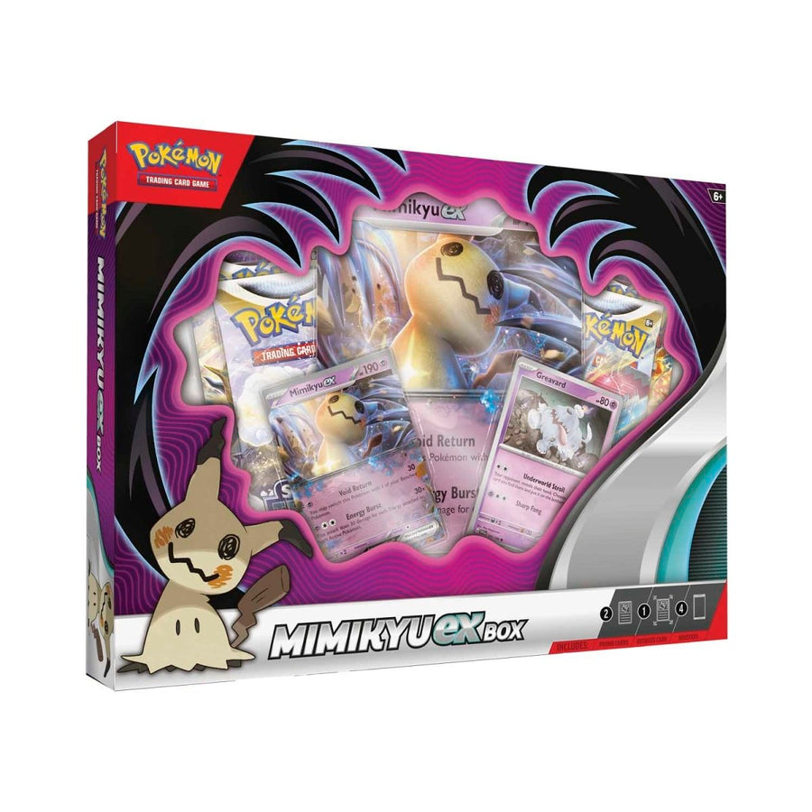 Pokémon TCG: Mimikyu ex Box (2 Foil Promo Cards, 1 Foil Oversize Card & 4 Booster Packs)