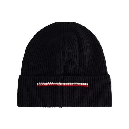 MONCLER Contrast Badge Wool Beanie