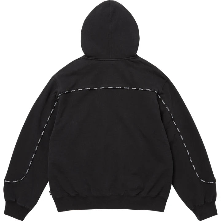 Supreme Piping Zip Up Hooded Tracksuit Black
