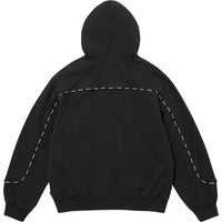 Supreme Piping Zip Up Hooded Tracksuit Black