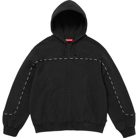 Supreme Piping Zip Up Hooded Tracksuit Black