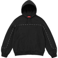 Supreme Piping Zip Up Hooded Tracksuit Black