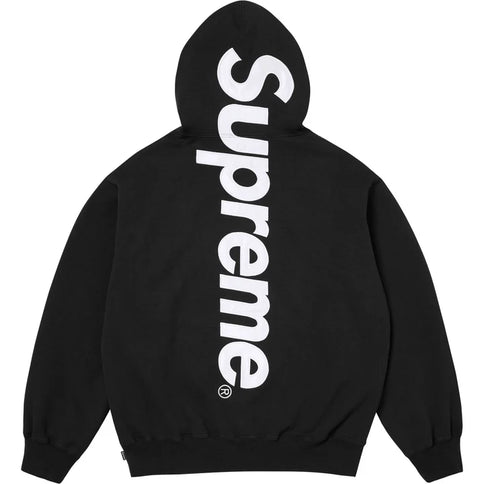 Supreme Satin Applique Hooded Sweatshirt & Sweatpant Set Black FW25