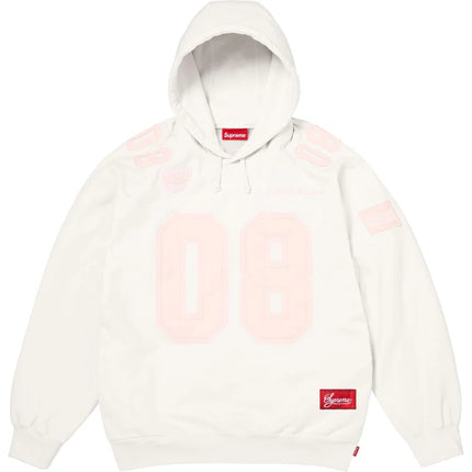 Supreme Football Jersey Hooded Sweatshirt White