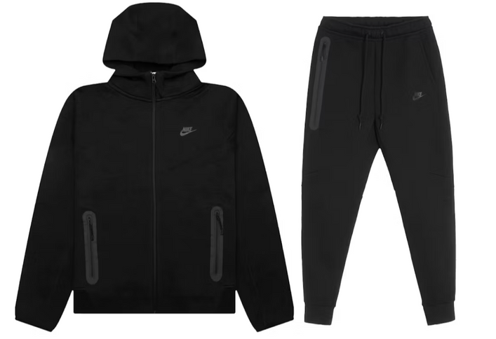 Nike Sportswear Tech Fleece Full-Zip Hoodie & Joggers Set Black/Black
