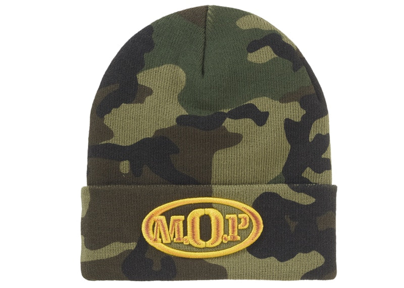 Supreme M.O.P. Beanie Woodland Camo