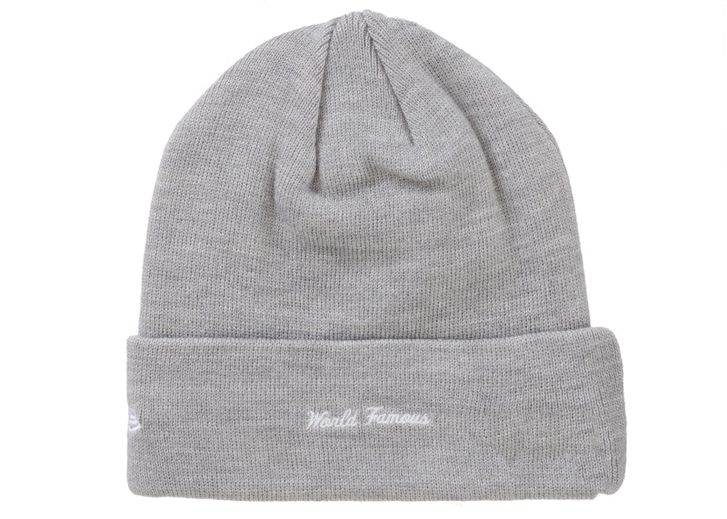 Supreme New Era Box Logo Beanie Heather Grey
