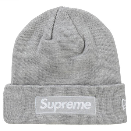 Supreme New Era Box Logo Beanie Heather Grey