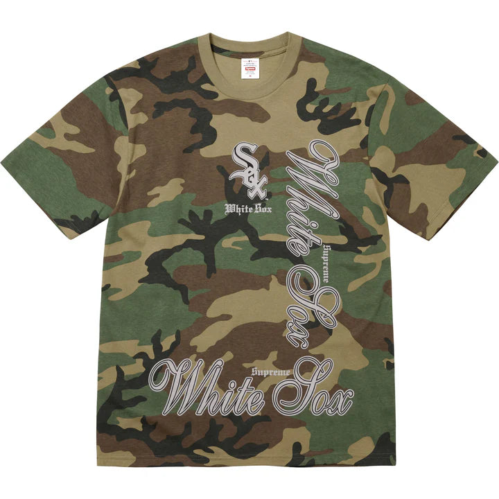 Supreme MLB Teams Tee Sox Woodland Camo